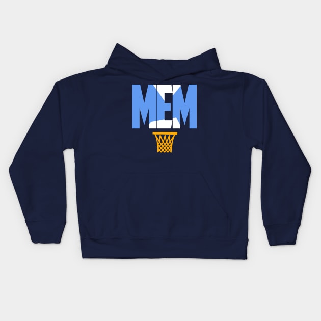 Memphis Basketball Throwback Kids Hoodie by funandgames